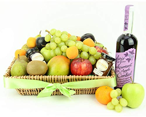 Fruit Lux Hamper Basket - Fruit Gift Baskets and Gift Hampers with Next Day UK delivery with Personal Message Attached