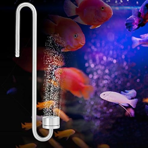 CO2 Diffusor Aquarium CO2 Regler für Pflanzen, Magnetregler Mooszerstäuber, Edelstahl CO2 Zerstäuber mit Blasenzähler, 35cm