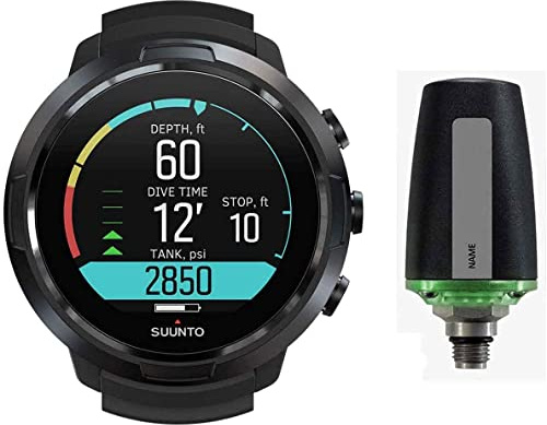 SUUNTO D5 Dykdator med USB-kabel PVD-belagd och tankpod – helt svart