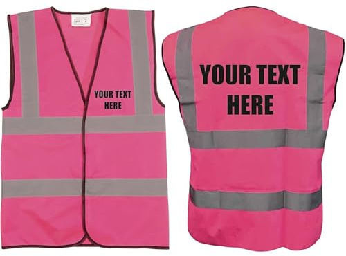 Hi Vis Vests - Personalised Hi Vis Vest Made of Durable Polyester- High Vis Vests with Reflective Vinyl Banding for Safety