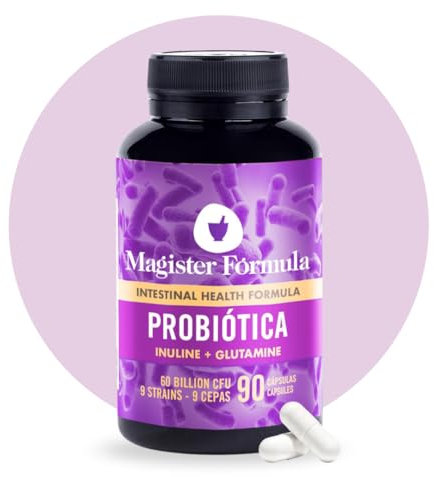 Probioticos y Prebioticos Intestinales probióticos flora intestinal Con Inulina y Glutamina Sistema Inmunológico, Colon Irritable 90 Cápsulas Repara Flora Intestinal y Vaginal | 60 Mil Millones UFC