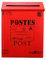 Rustic Red Iron Mailbox for Farmhouse Decor - Wall-Mounted Post Box with Large Storage for Letters, Newspapers, Magazines - Vintage Photo Props