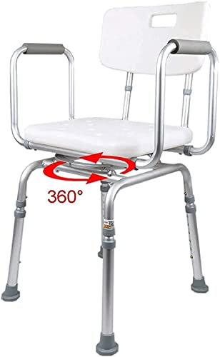 SBTXHJWCGLD Panca di trasferimento con Sedile Imbottito, sgabelli da Bagno Panca Regolabile per Sedia da Doccia | Vasca da Bagno con Sedile Girevole | Antiscivolo per disabili, Anziani, bariat