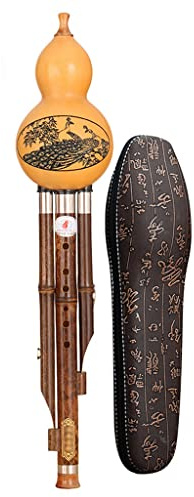 Mobkid Hulusi Musikinstrument C Down B Down Small D Hulusi Geeignet Für Anfänger, Erwachsene Und Kinder, Um Die Verwendung Zu Üben (Color : Brown, Size : D Minor)