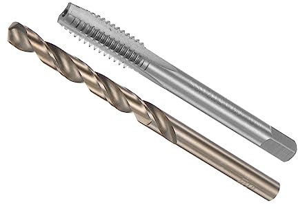 CoCud Taper et Perceuse Mèche Ensemble, M8 x 1.5 Taraud Filetage 6.5mm Perceuse Diamètre, Métrique Machine Vis Taraud & Torsion Outil-(pour Taraudage Réparation), 1-Ensemble
