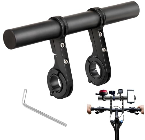 Extensor de manillar de bicicleta, accesorios de aleación de aluminio, accesorios para manillar de bicicleta, extensión de manillar para motocicleta, para fijar GPS, velocímetro, luz, teléfono móvil