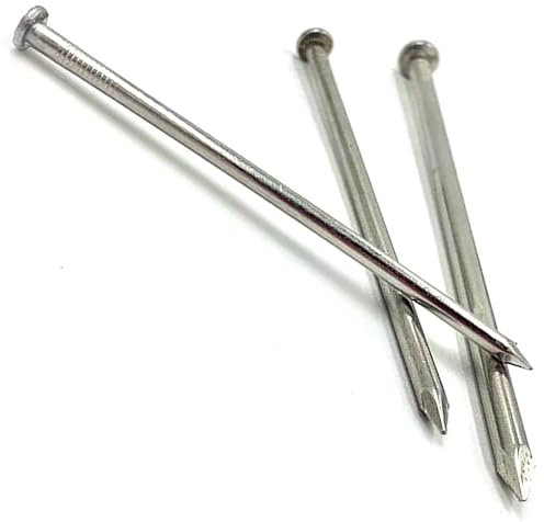 Premium verzinkte Rundkopfnägel, ideal für Holzbearbeitung und Bau, Packung mit 100 Stück, Größe: 3,0 x 80 mm