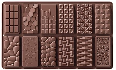 Schokoladenform Silikon Tief Schokoladenform Selber Machen Schokoladentafel Form Extra Tief Silikonform Schokolade Form für Schokolade Praline Süßigkeiten, Antihaft & Wiederverwendbare