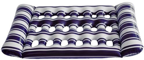 AVZYARDY Inflatable Floating Bed Portable Inflatable Water Sleeping Bed Foldable Floating Lounger Air Mattress for Swimming Pool Party (Dark Blue)