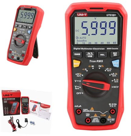 UNI-T UT61B+ 1000V 10A Digital Multimeter 6000 Counts True RMS AC/DC Spannung Strom Widerstand Kapazität Tester