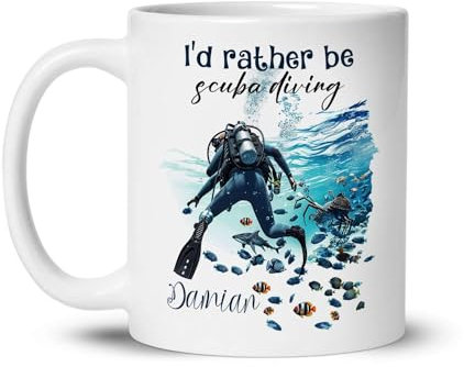 Mug Scuba Diving Tazza Mug Ceramica Tazza Regalo Di Compleanno Personalizzata Latte Thè Mug 330Ml