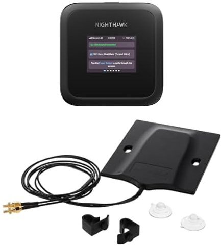 NETGEAR Routeur 5G SIM WiFi 6 (MH3150) – routeur Mobile 5G WiFi Ultra-Rapide, 2.5 Gbit/s et Jusqu’à 32 appareils | Réseau sécurisé | Compatible Tous opérateurs| Livré avec Une antenne Externe