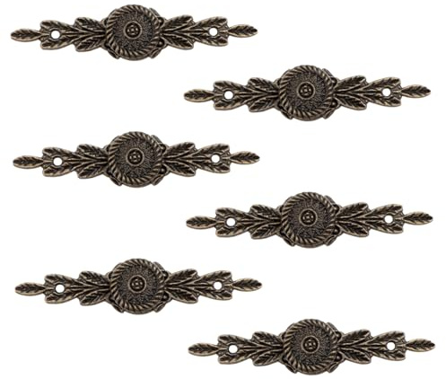Veemoon 6 Tiradores Vintage para Muebles, Accesorio para Cajones y Armarios, Aleación de Zinc, Fácil Instalación y Extracción, para Puertas y Ventanas
