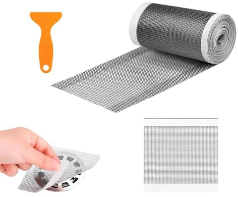 svpfuo Rejilla Desague Ducha, Atrapa Pelos Ducha, Filtro Desague Ducha, 10 cm x 5 m para Alcantarillado en Baños, Bañeras, Cocinas, etc., para Evitar la Obstrucción del Sistema de Alcantarillado