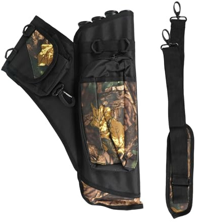 Sparklenut Archery Quiver, Back Hip Arrow Quiver, 4 Tubes Arrow Holder, Adjustable Archery Bag, fit for Compound Bow and Recurve Bow (Standard Quiver)