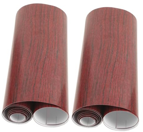 JUMPLAWN PVC Decal with Natural Charm Wood Grain 2 Rolls Peel and Stick Adhesive Wallpaper and Fade-Resistant Finish for Furniture and Vehicle Renovation for DIY Car and Home Decoration