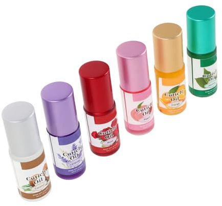 OUNONA Aceite Nutritivo para Cutículas Rodillo de Vidrio, Rápida Absorción y Fortalecimiento de Uñas, Adecuado para Cuidado Nocturno y Reparación Natural