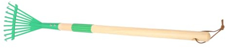 POPETPOP Rastrillo Infantil Extraíble con Mango De Madera Desmontable Rastrillo para Jardinería Exteriores