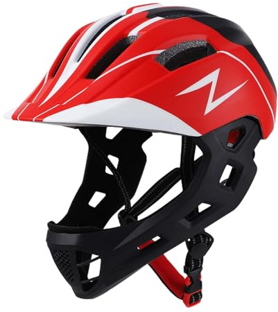 Casque de vélo pour enfants, casque de sport pour escalade, équitation, patinage, rouge, 50 cm à 55 cm