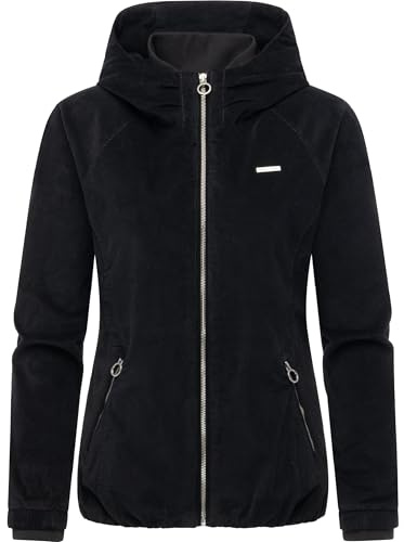 Ragwear dam manchesterjacka, övergångsjacka av snöre med huva, dizzie Cordy YoUMODO XS-3XL, svart, XS
