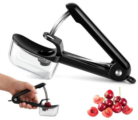 Cherry Pitter Tool with Storage Box Remover Pit with Stainless Steel | Olive Pitter Remover Pitting Device for Cherries, Grapes, Cranberries, Jujubes