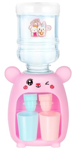 PithCogent Mini dispensador de Agua de Juguete 3, 54x7, 28 dispensador de Enfriador de Agua de Animal Lindo en Miniatura con Salidas Dobles Accesorios para casa de muñecas para niños pequeños