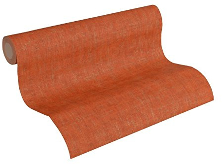A.S. Création Vliestapete Greenery Tapete Uni Vintage Optik 10,05 m x 0,53 m metallic rot Made in Germany 322621 32262-1
