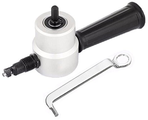 EsportsMJJ Double Head Metal Sheet Nibbler Cutter ttachment Nibbler Saw Cutter For Electric Drill