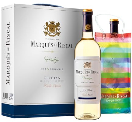 Marqués de Riscal Verdejo 100% Organic - Vino blanco Denominación de Origen Rueda, Variedad Verdejo - Dos botellas de 750 ml con Ice Bag
