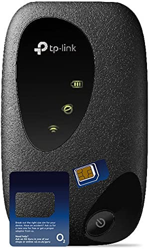 TP-Link M7010 4G Cat4 LTE Single Band Mobile WiFi with O2 Data SIM Card Bundle