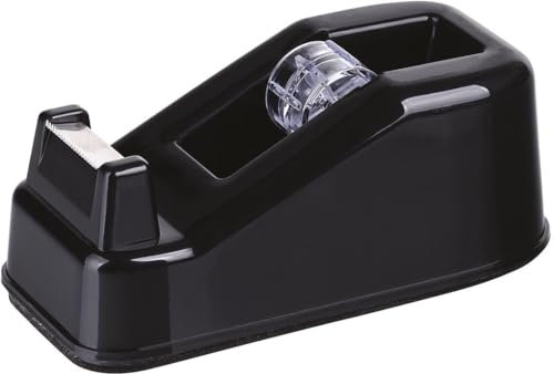 OFFICER PRODUCTS Products 18228511-05 - Dispensador de cinta adhesiva, 1 unidad, dispensador de mesa pesado, color negro y con base antideslizante