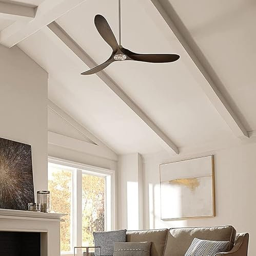 Ventilateur Au Plafond Ventilateur de plafond vintage en bois vintage 52 60 70 pouces avec télécommande N ° de ventilateurs de plafond en bois clair avec lampe lumineuse Dc FANS 220V 110V Ventilateur