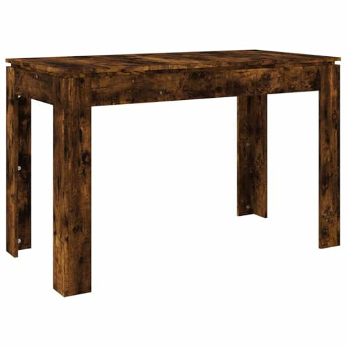 vidaXL Mesa de Comedor Cocina Mostrador Restaurante Terraza Bistró Cafetería Rectangular Resistencia a Humedad Madera Contrachapada Roble Ahumado