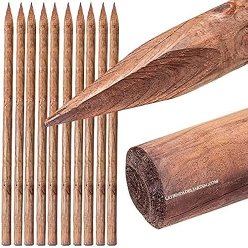 Suinga Pack 20 Estacas para Arboles 180 cm Ø 5 cm | Tutores con Punta | Poste para Vallas, Jardin y Plantas | Poste de Madera | Soporte para arboles