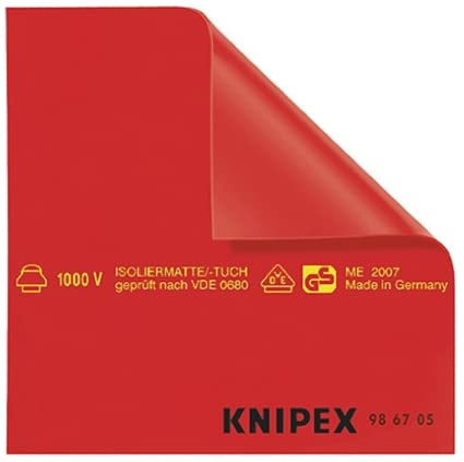 Knipex Gummi Isolationsmatte bis 1000V, Rot 1mm x 1m x 1m
