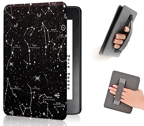COCFOOKIW Étui pour 6 Kindle Paperwhite 5e/6e/7e Génération (Sorti en 2012/2013/2015, Modèle EY21/DP75SDI) - Coque en Cuir avec Dragonne et Automatique Réveil/Veille