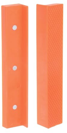 QUARKZMAN Mordaza Magnética para Tornillo de Banco de 6 Pulgadas, Ranura Lisa, Almohadillas de Nylon Suave, Cubiertas Protectoras Multiusos para Carpintería, Fontanería, Amarillo
