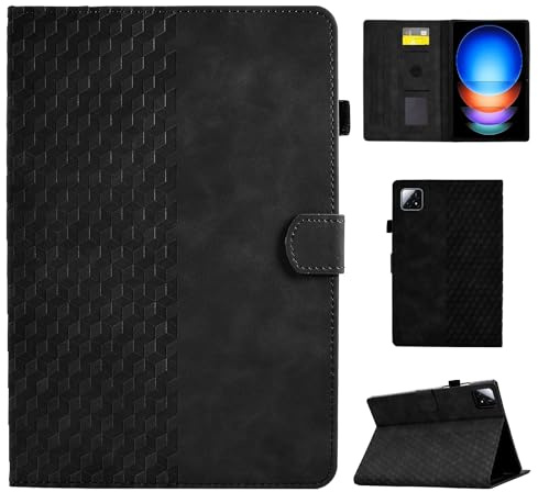 CASAFUNY Hülle für Xiaomi Pad 6S Pro 12.4 Zoll 2024 PU Leder Tablette Schützhülle Xiaomi Pad 6S Pro 12.4 Multi-Winkel Ständer Cover Case für Xiaomi Pad 6S Pro 12.4 Zoll 2024 Tablette, Schwarz