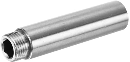 Unifizz Duschkopf-Verlängerungsarm, 100 mm, Duscharm-Verlängerung, Duschkopf-Verlängerung, 201 Edelstahl, G1/2 Außengewinde auf Innengewinde