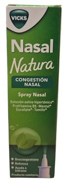 VICKS NASAL NATURA SPRAY NASAL 20 ml [3% hypertonisk saltlösning] [ mentol, eukalyptus och timjan]
