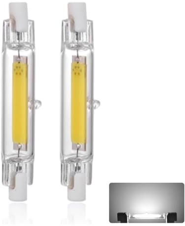 Lampadine LED R7S 78mm 15W, 230V Dimmerabile LED COB Lamp, Bianco Freddo 6000K 1500 Lumen, Equivalente Lampada Alogena J78 150W, Fascio 360°, Riflettore di Ricambio Proiettore Lineare Luce, 2pcs