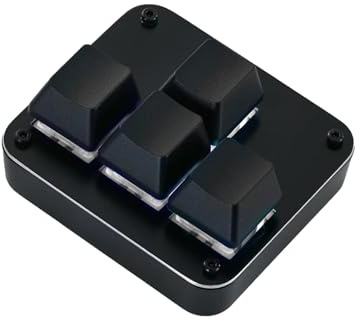 LINKEET Arrow Keys Only Keyboard Mini WASD 4 Keys Macro Gaming Keypad One-Handed Mechanical Programmable Pad OSU Hot Swappable Linear Red Switches Metal Panel for Win/Mac,