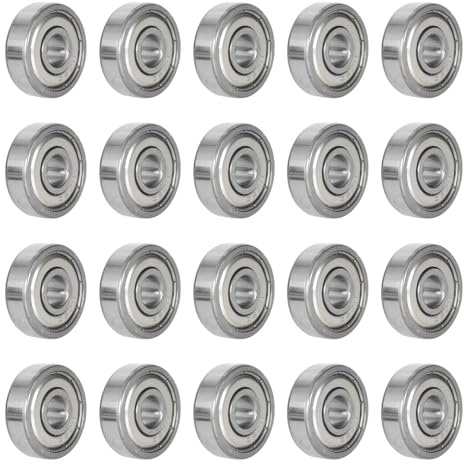 20pcs 625zz Deep Groove Ball Bearings, 5mm Bore 16mm OD 5mm Thick Carbon Steel Double Shielded Bearing for Motors, Double Rubber Sealed Ball Bearing Pre-Lubricated Chrome Steel(625zz5*16 * 5mm)