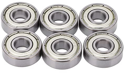 Leapiture 8PCS 608 Rollschuhlager Inline-Skate-Roller Geschwindigkeit reibungslos reibungsarme Lager Skate-Board Kohlenstoffstahl-Rollenlager für Roller