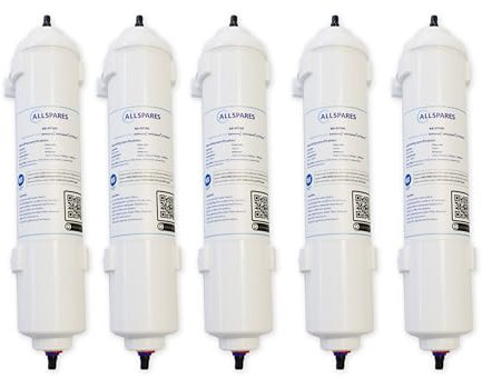 AllSpares vattenfilter (5 st) för kylskåp lämpligt för Samsung DA29-10105J / HAFEX/EXP/EF-9603/WSF-100, LG 5231JA2010B/ADQ73693901, ADQ736939 och Whirlpool-WPRO USC100