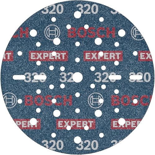 Bosch 6x Disque abrasif sur film EXPERT O780 | pour Bois dur, Peinture sur bois, Grain 320, Professional Accessoire Ponceuse excentrique