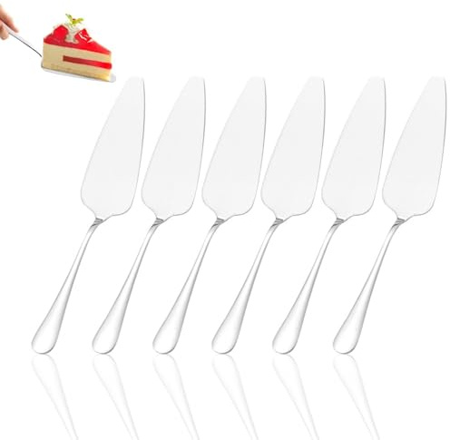 Sivono Tortenheber Set Edelstahl,6 Stück Tortenheber Edelstahl Poliert Tortenschaufel Kuchenmesser Mit Gezackten Kanten,Kuchenschaufel für Küchen, Restaurants,Kuchen, Käse, Pizza, Torten