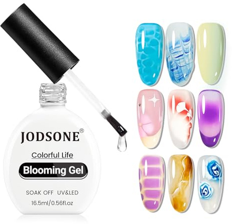 JODSONE 16,5 ml Clear Blooming Gel Gel Esmalte de uñas para el efecto de distribución mármol piedra natural acuarela flor impresión esmalte de uñas y se puede utilizar fácilmente Adecuado para DIY
