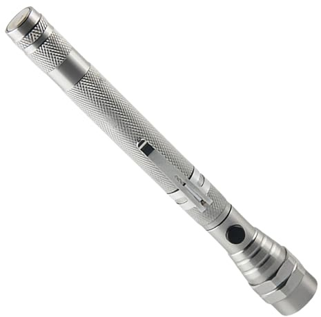 Lampe de poche LED télescopique, outil de ramassage magnétique, lampe de travail pivotante à 360°, kit mains libres flexibles pour homme et papa, 2,2 x 17 cm