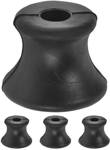 Stimmgabelhalter aus Gummi 4 Stück, Universell für Klangtherapie | Therapeutische Stimmgabel 128 Hz, Schwarz, Portable Stütze für Musikinstrumente und Zubehör